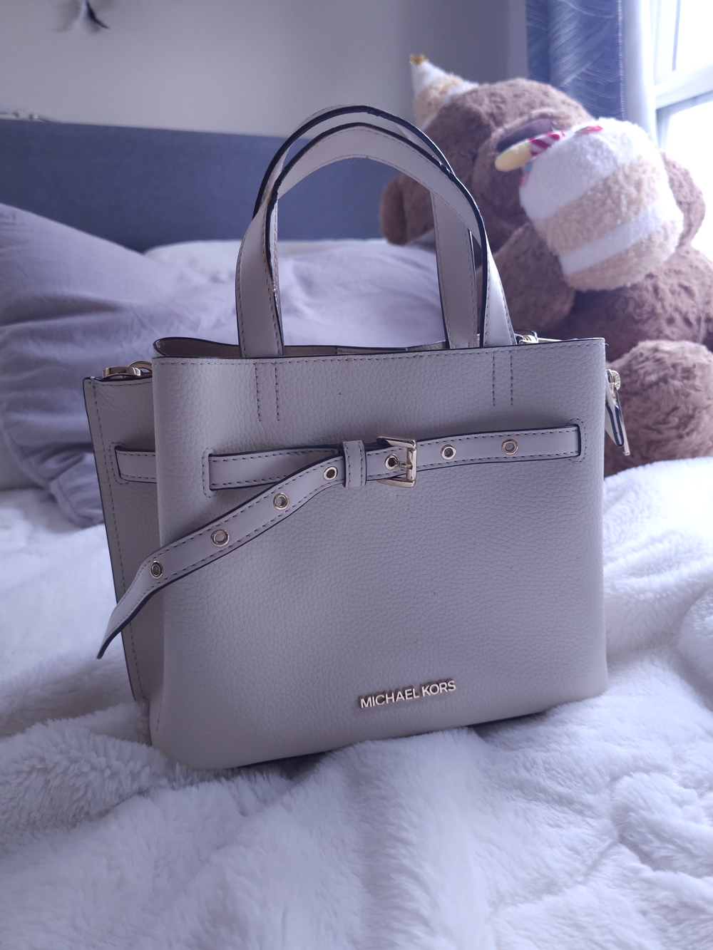 Michael Kors Emilia Small Pebbled Leather Satchel